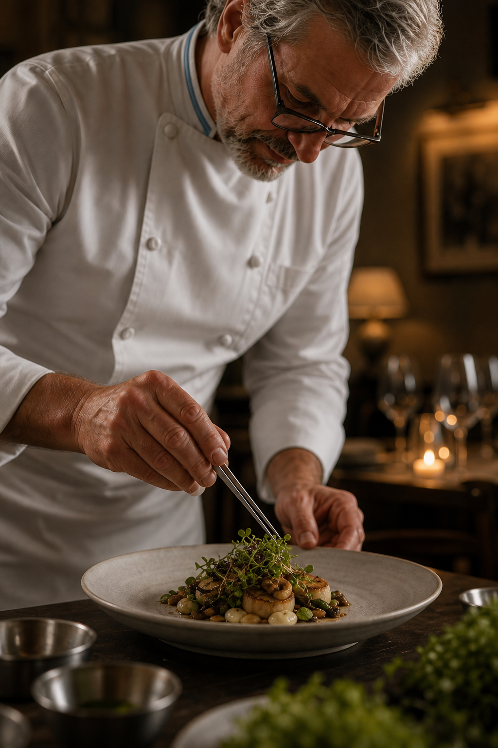 Detalle de la presentación de un plato