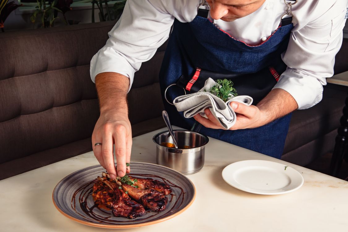 Trabajo gastronómico en proceso